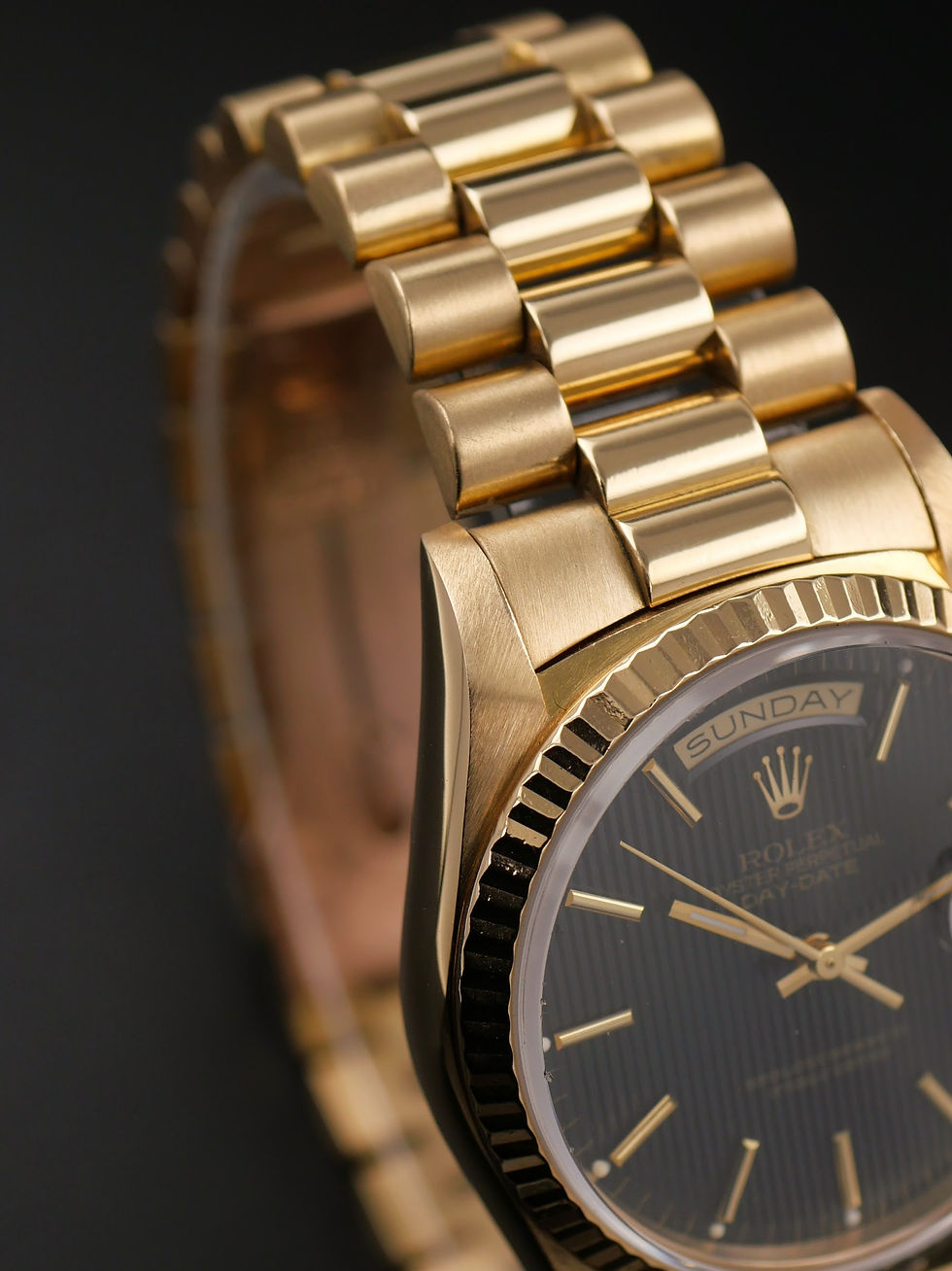 Miniatura: Rolex Day-Date 36 black tapestry dial