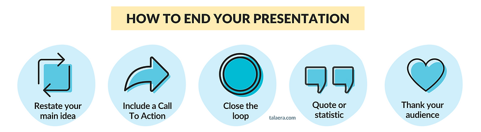 How to end a presentation - Talaera Blog