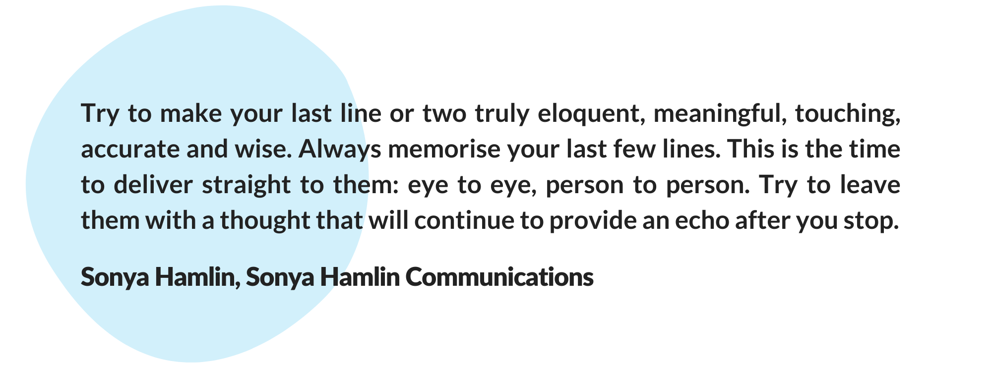 Prepare your presentation - Quote by Sonya Hamlin