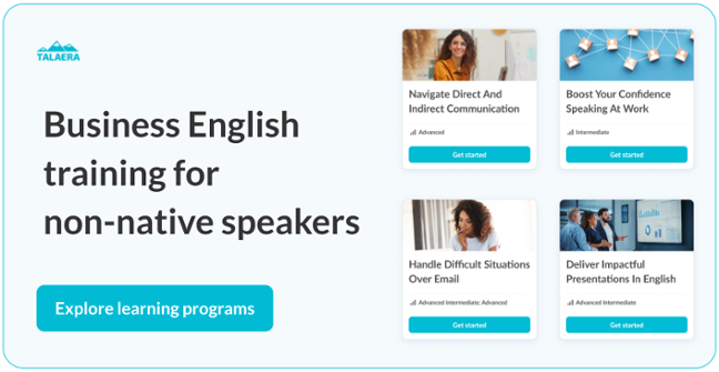Business English Training for Non-Native Speakers - Talaera