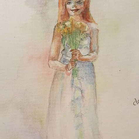 Bridal Water Colour piece