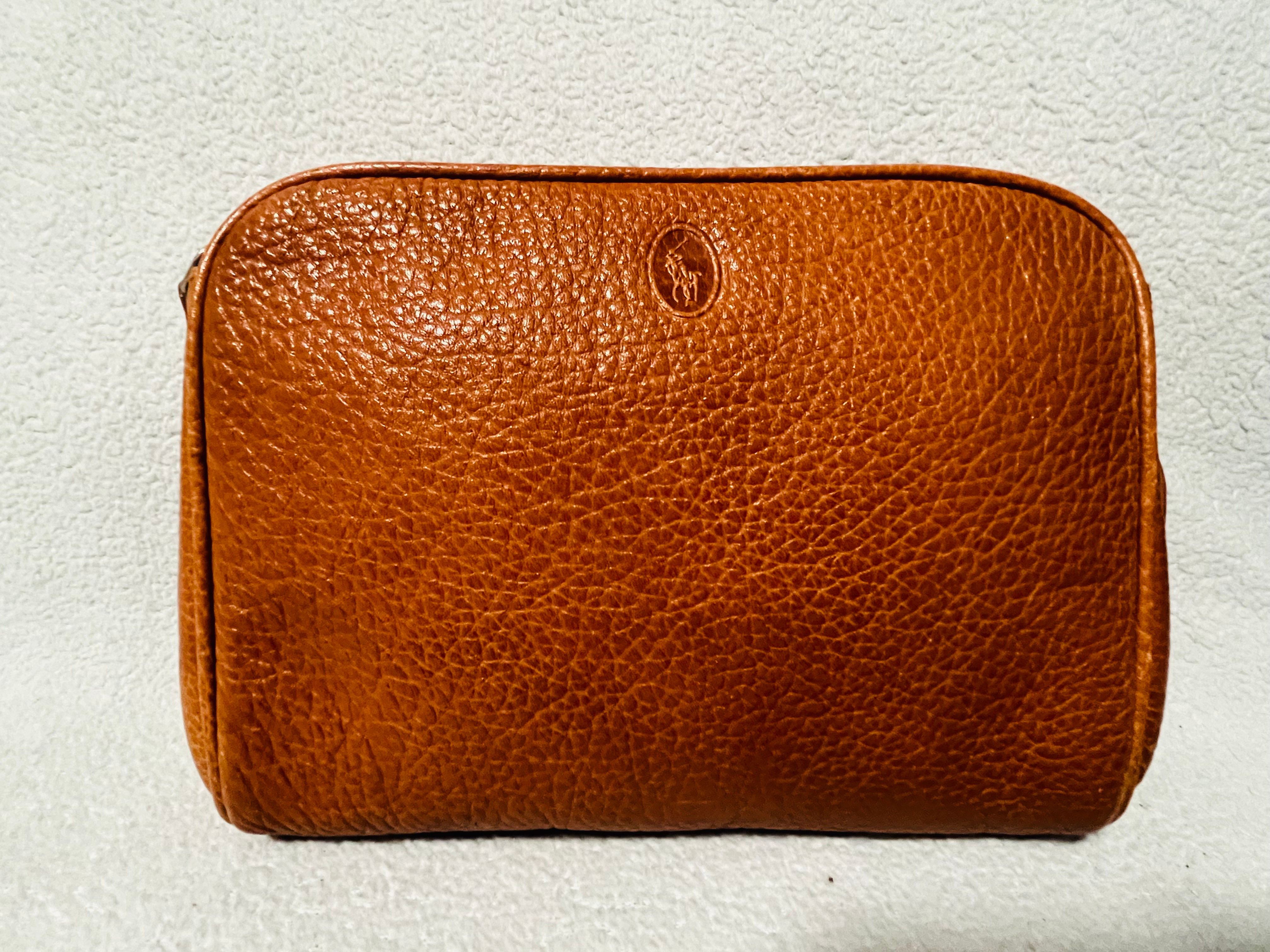 Ralph Lauren Tan Leather Pouch