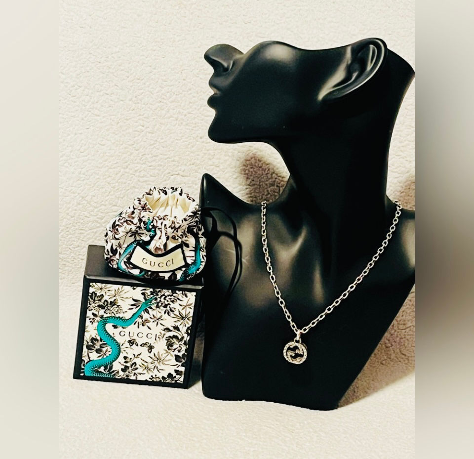 Gucci Interlocking G Arabesque925 Silver Necklace