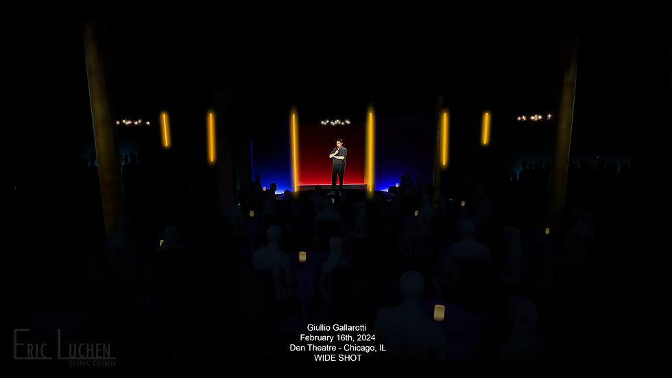 Giullio Gallarotti - Wide Shot - blue gole and red