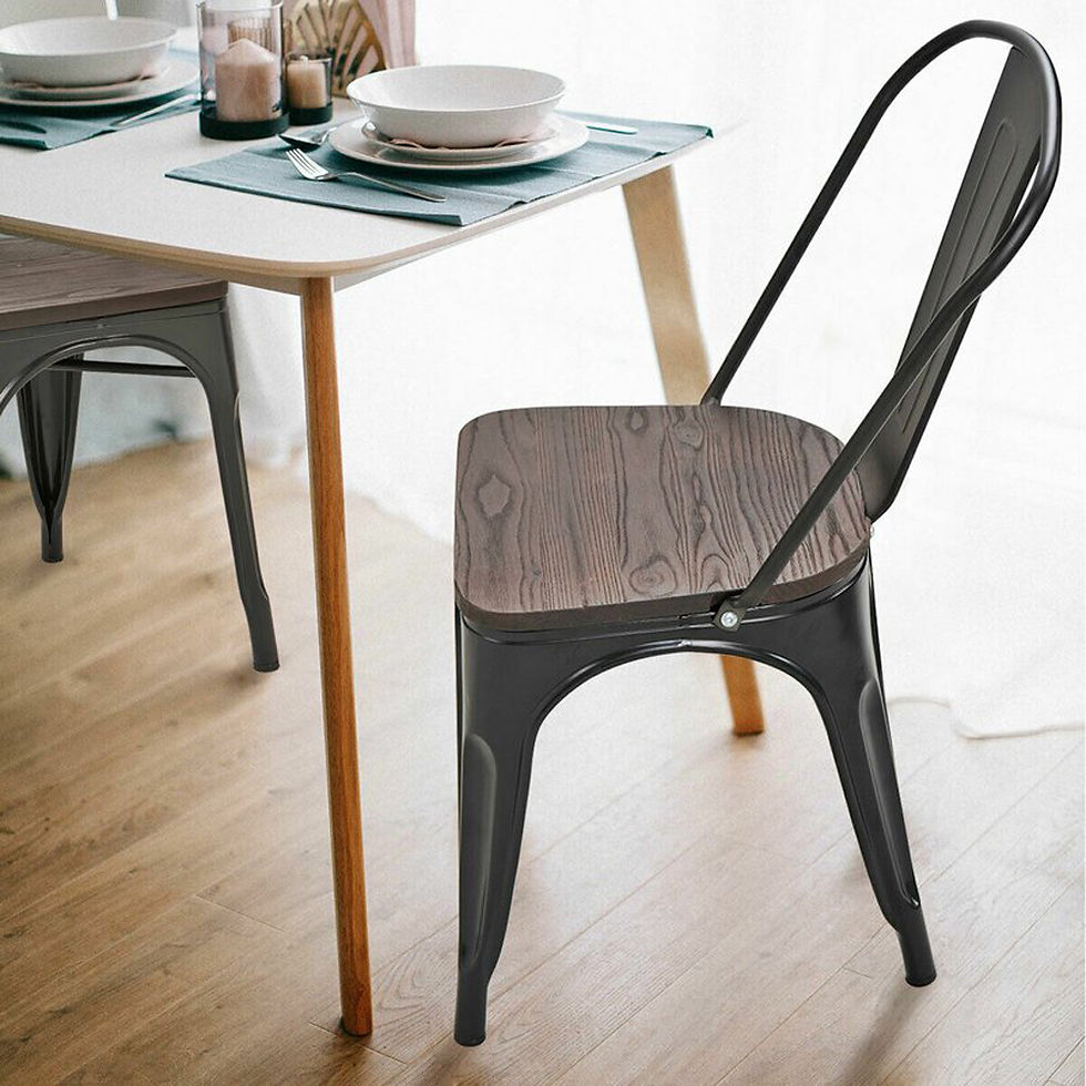 Thumbnail: Rochelle Stackable Chair With Wood Seat