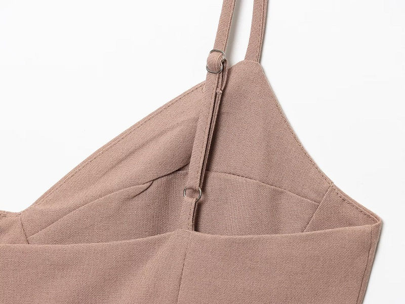 Thumbnail: MUJER Pleated Slip Midi Dress Woman Sexy Backless Long Dresses for Women Summer 