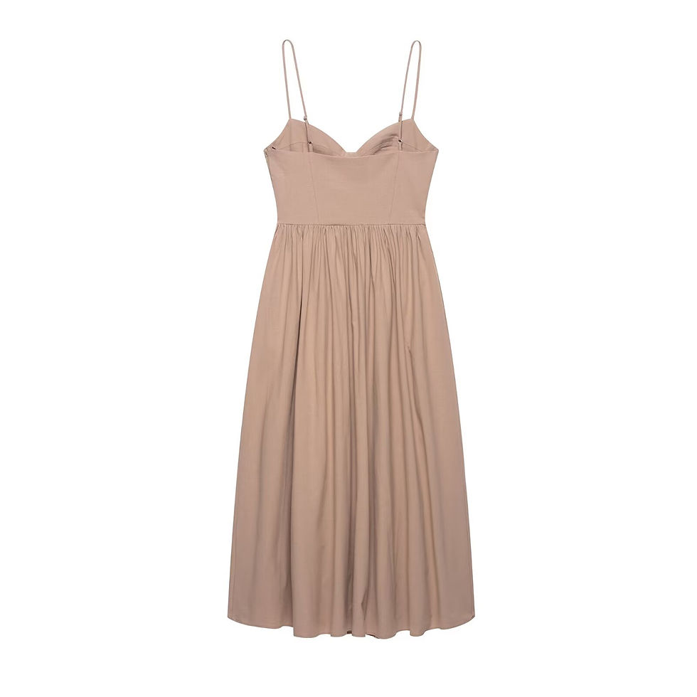Thumbnail: FLOWING STRAPPY MIDI DRESS