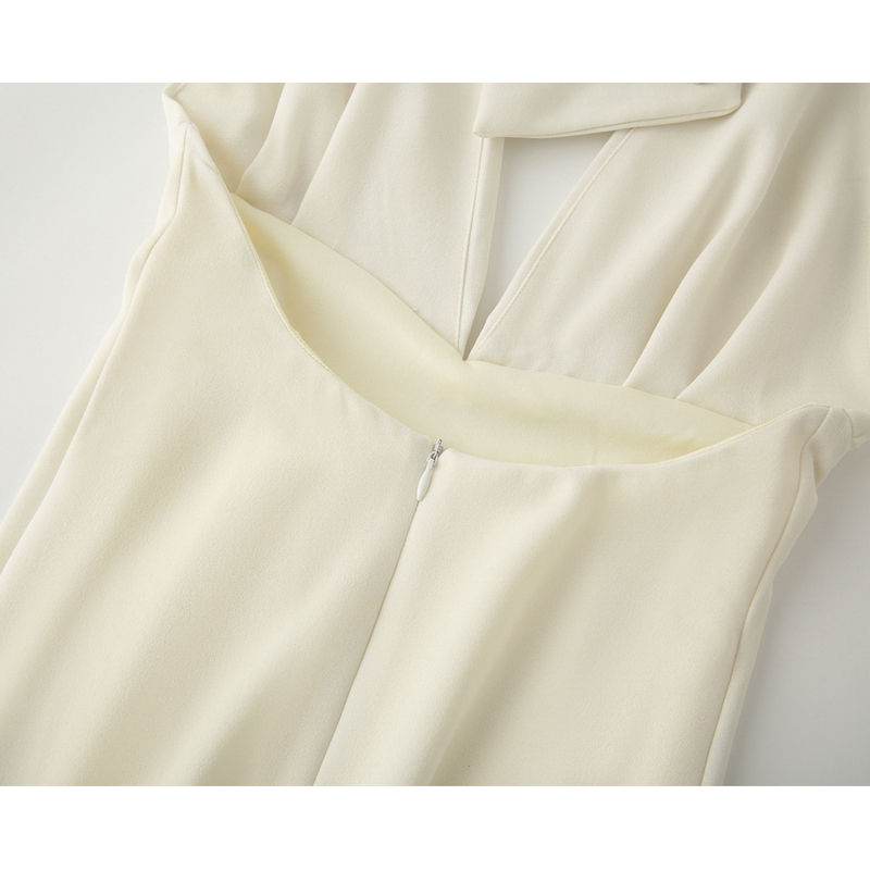 Thumbnail: SATIN-EFFECT HALTER MIDI DRESS WITH OPEN BACK
