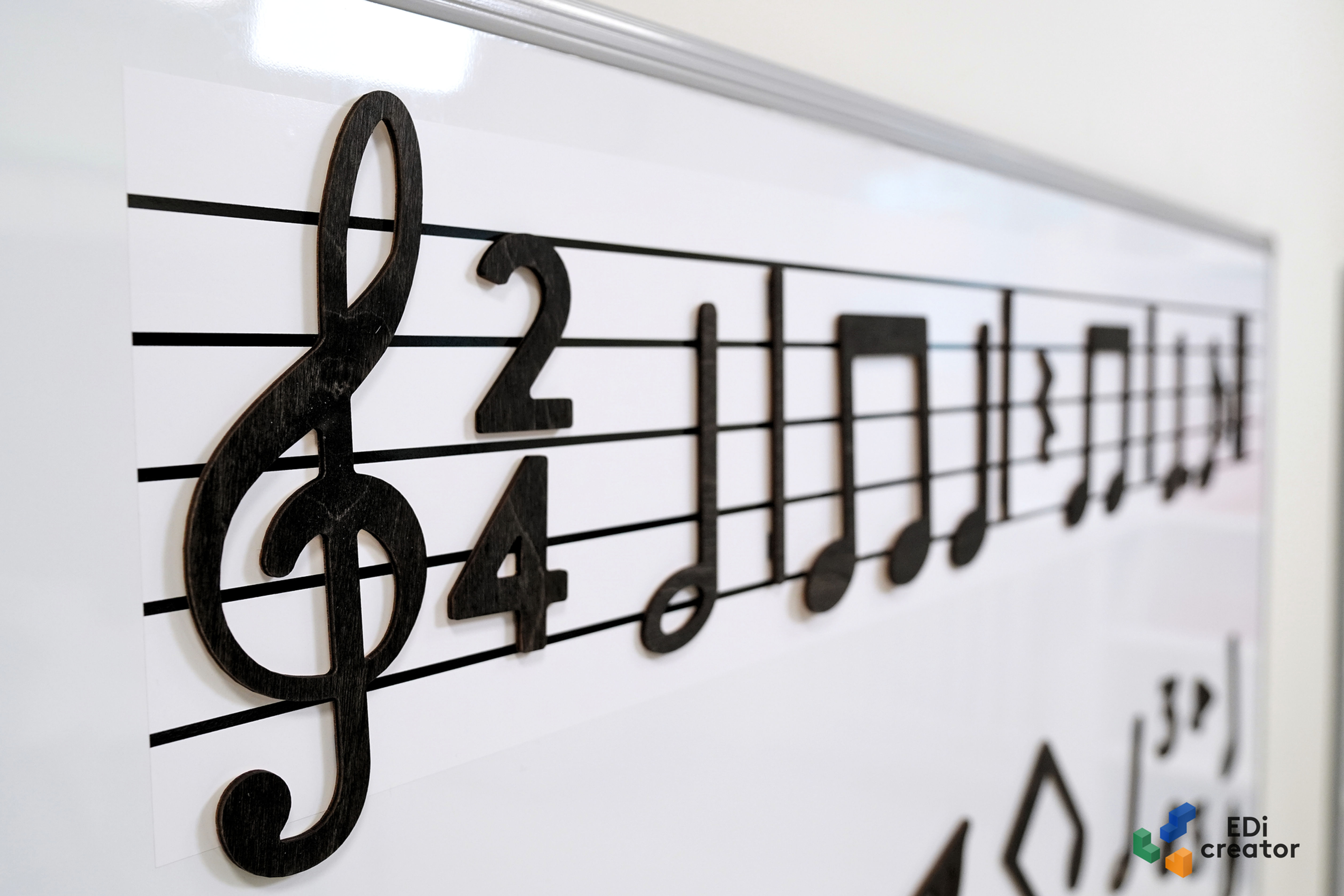 Magnetinis natų rinkinys | Medinės | 52 detalės