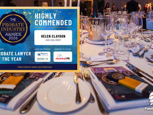 Helen Claydon Highly Commended at The Probate Industry Awards 2026
