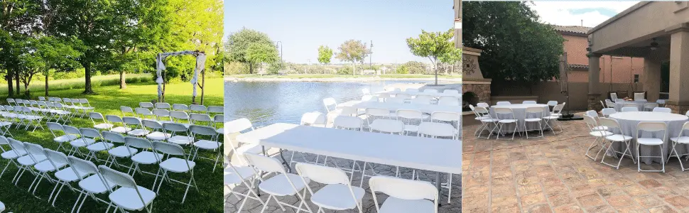 Thumbnail: White Plastic Folding Chairs