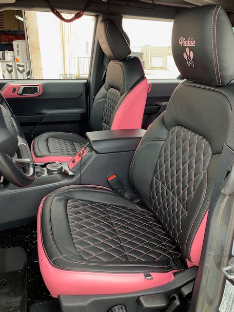 Trinity Leather and Accessories completed Ford Bronco interior project