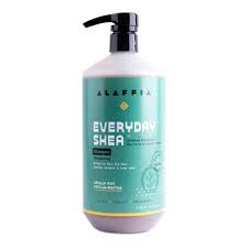 Alaffia EveryDay Shea Shampoo in Vanilla Mint scent, 950ml bottle with pump, made for gentle cleansing and natural hair care.