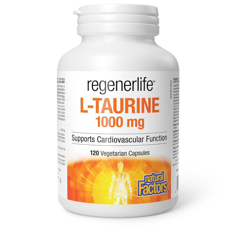 Natural Factors RegenerLife L-Taurine 1000 mg (120 Capsules)