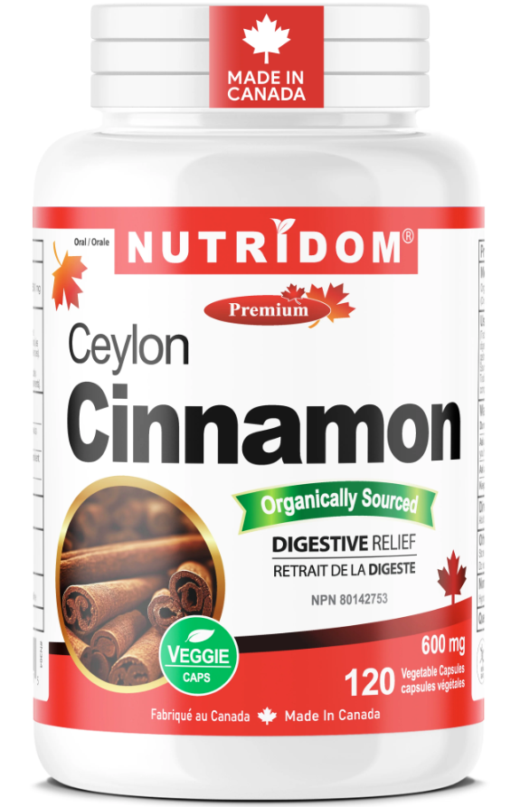 Nutridom - Organic Ceylon Cinnamon 600 mg (120 Capsules)