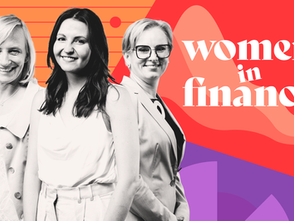Daniela Hynštová, Markéta Šmejkalová a Judita Říhová v podcastu Women in Finance
