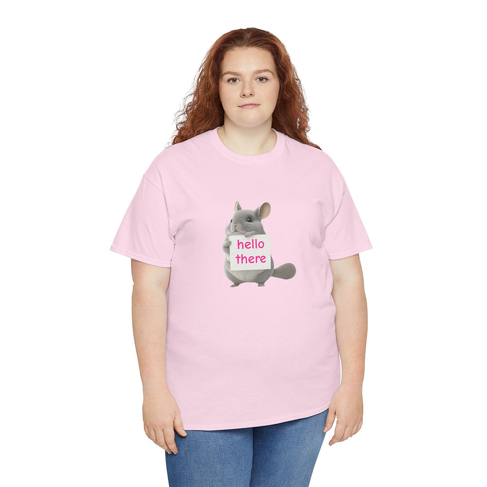 Thumbnail: Funny Chinchilla Greeting Tee for Adults Who Are Too Shy to Say Hi