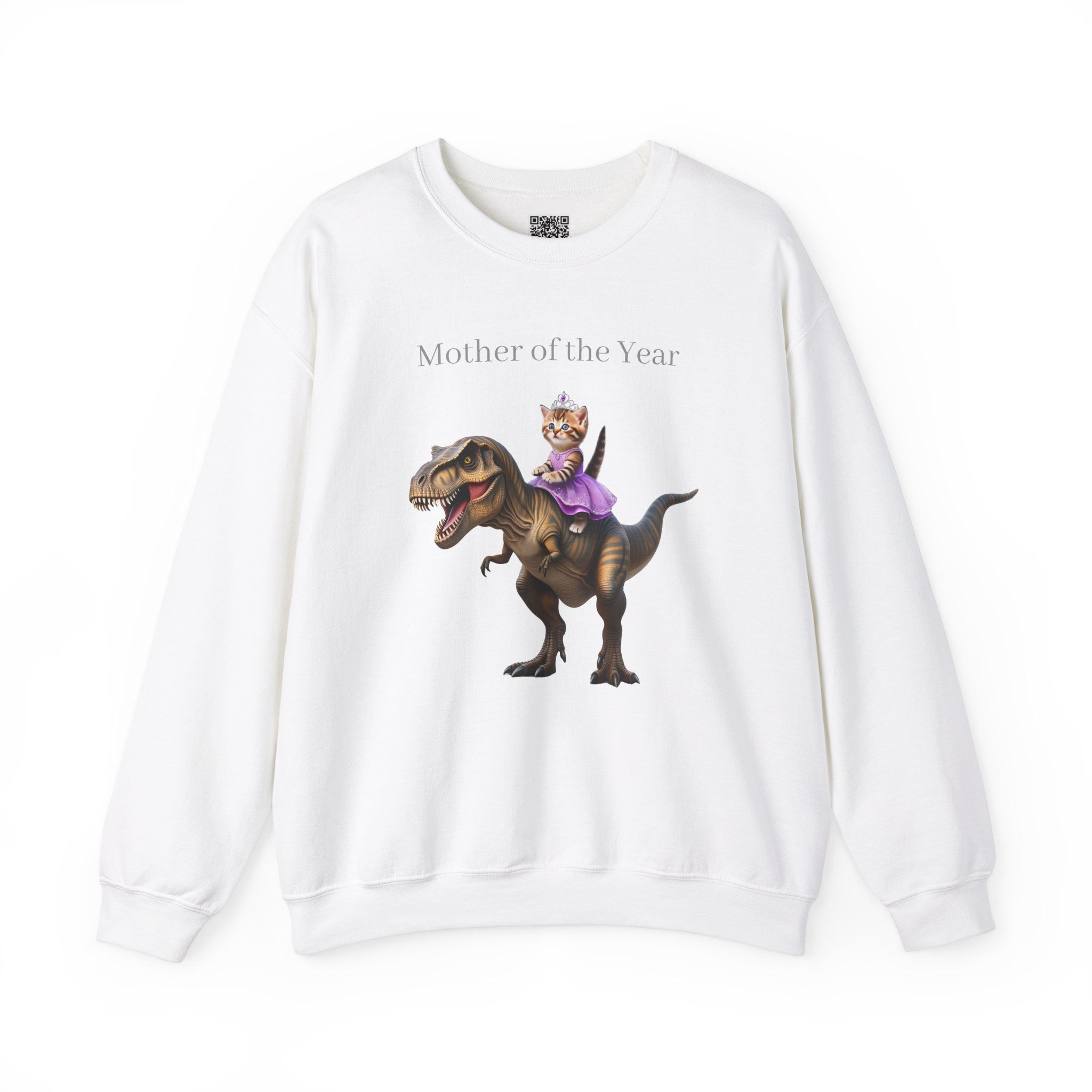 Dinosaur Mom Funny Cozy Crewneck Sweatshirt - Perfect Gift for Mothers Day
