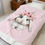 Thumbnail: Fancy Floral Easter Bunny Supersized Plush Blanket 