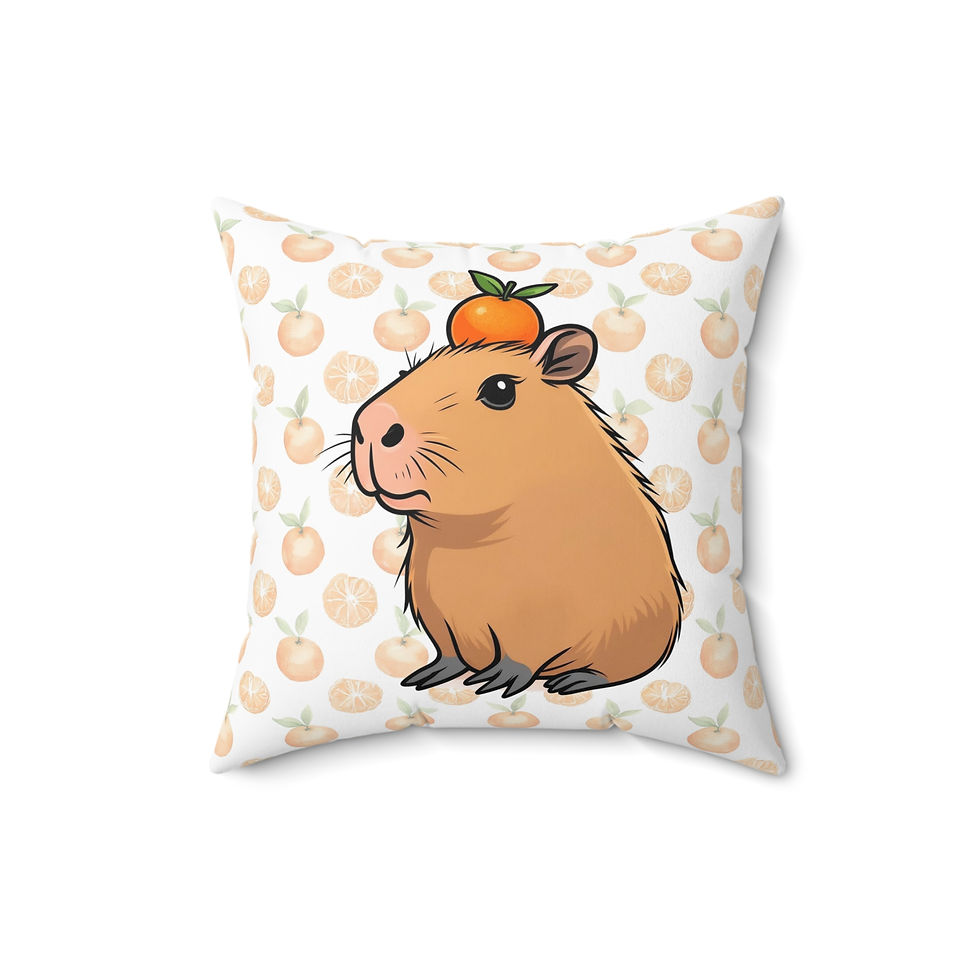 Thumbnail: Cute Capybara Orange Pillow in 4 size