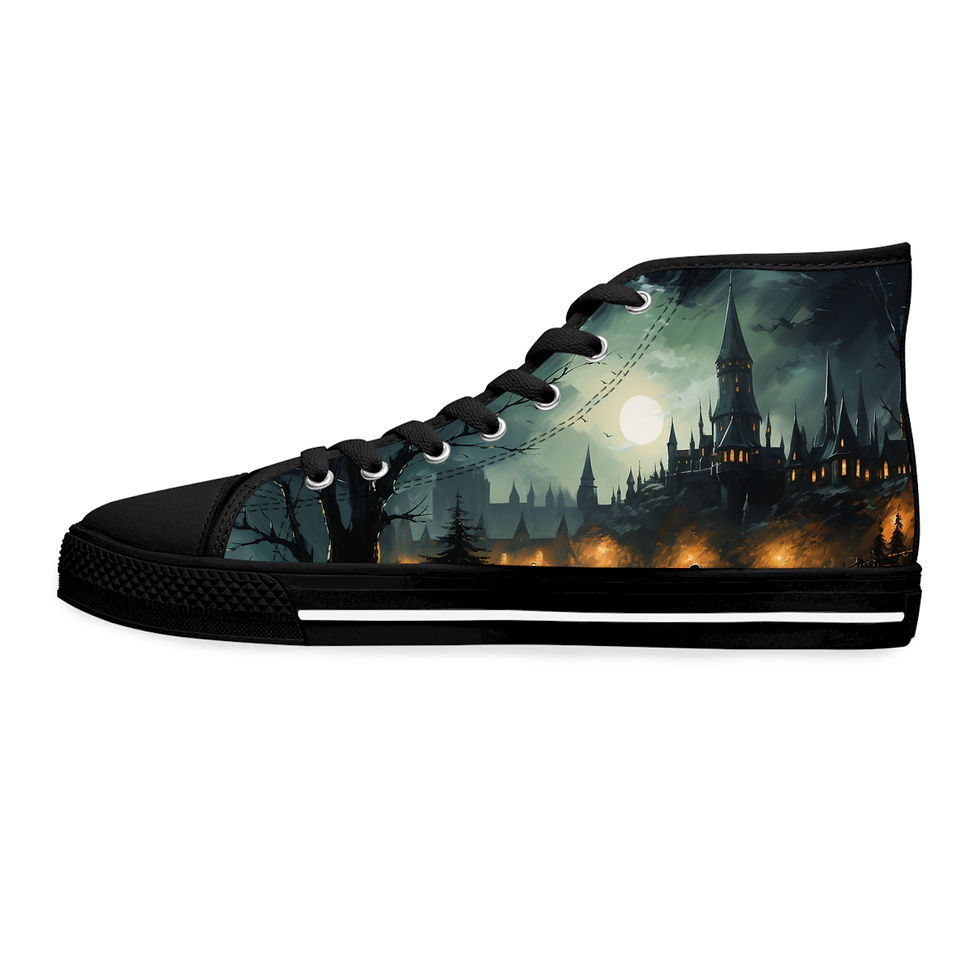 Thumbnail: Hogwarts at Night Waterproof Women's High Top Sneakers