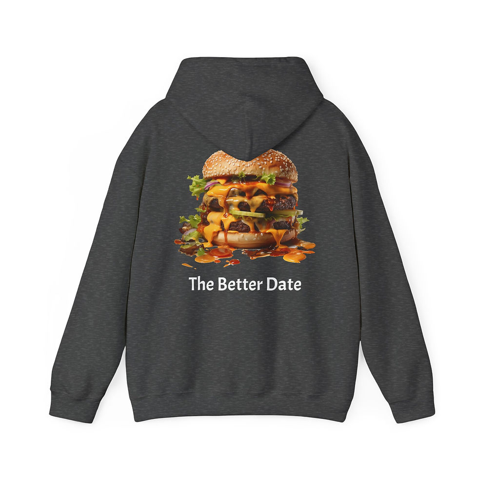 Thumbnail: Hand Designed "The Better Date" FUNNY Unisex Heavy Blend™ Hooded Sweatshirt
