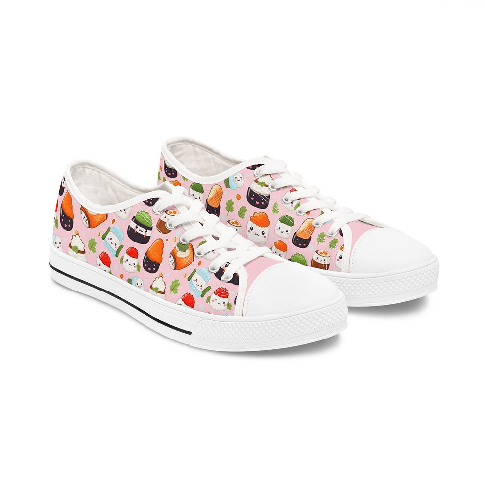 Thumbnail: Kawaii Sushi Women's Waterproof Low Top Sneakers