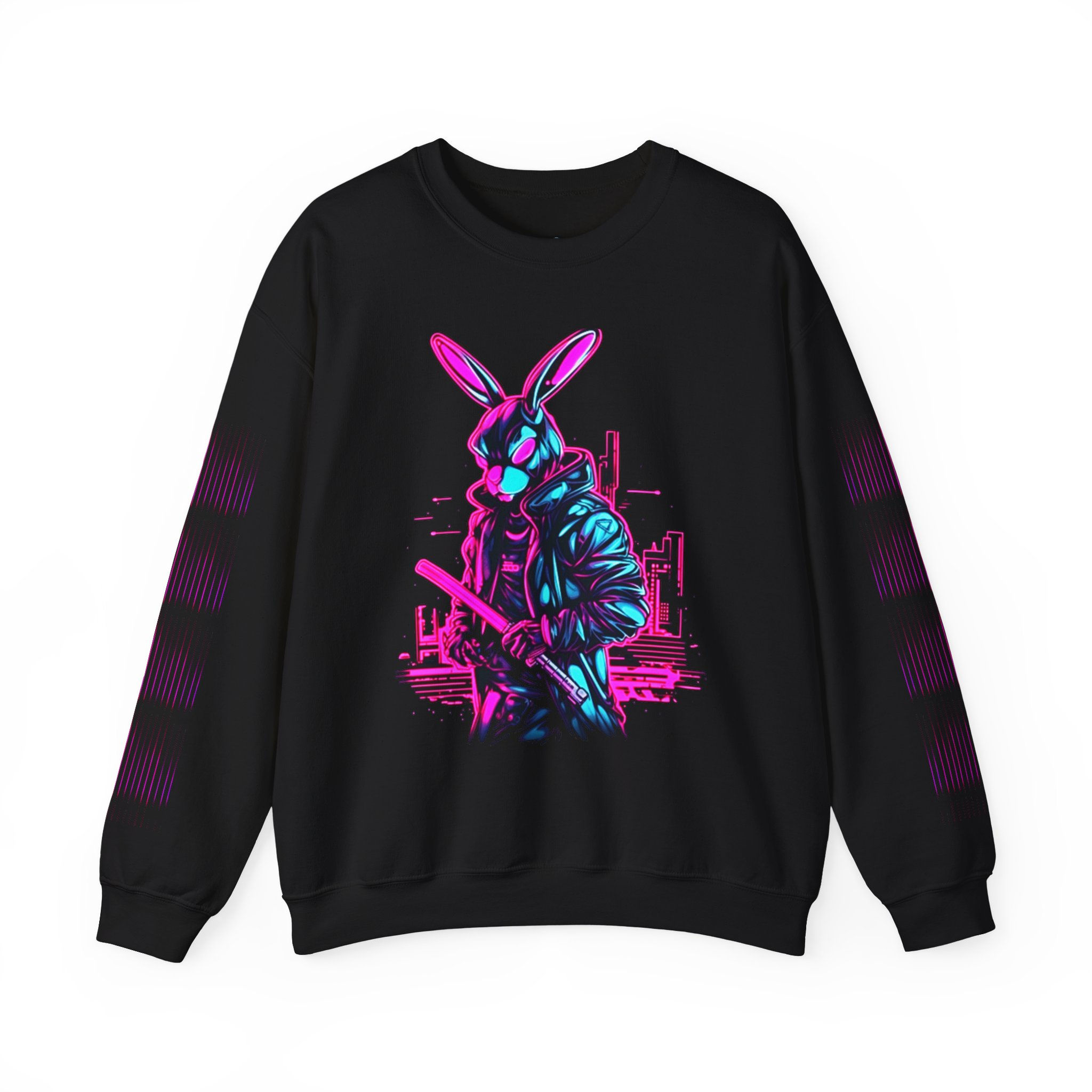 Tokyo Samurai Rabbit Graphic Unisex Heavy Blend™ Crewneck Sweatshirt