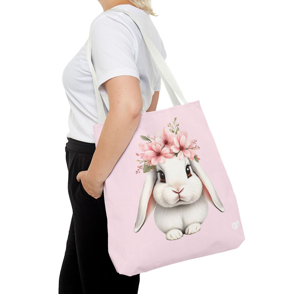 Thumbnail: Floral Easter Bunny Tote Bag 