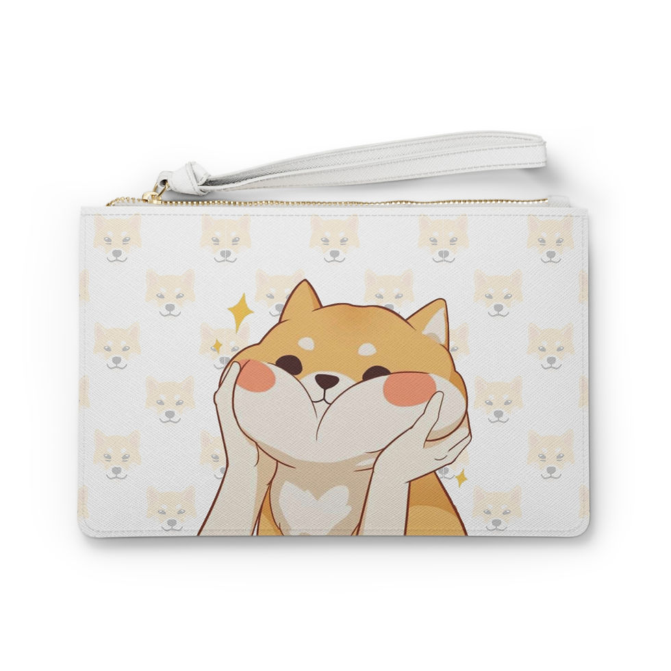 Thumbnail: Kawaii Shiba Innu Clutch Wristlet Wallet Purse