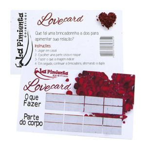 RASPADINHA LOVE CARD 05 UNIDADES LA PIMIENTA