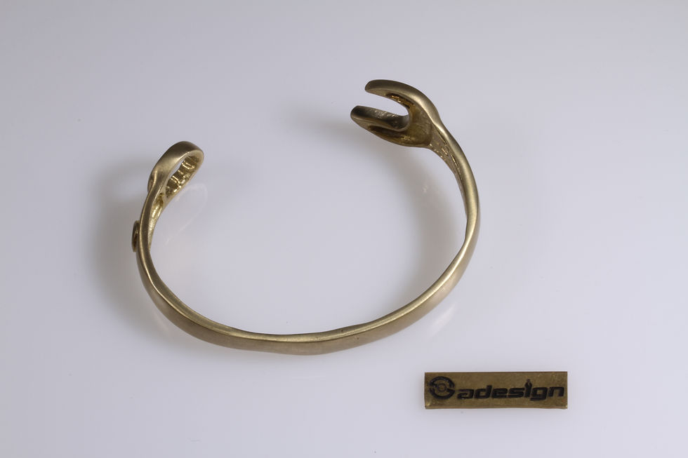 Thumbnail: Wrench bracelet, Men 14k gold bracelet