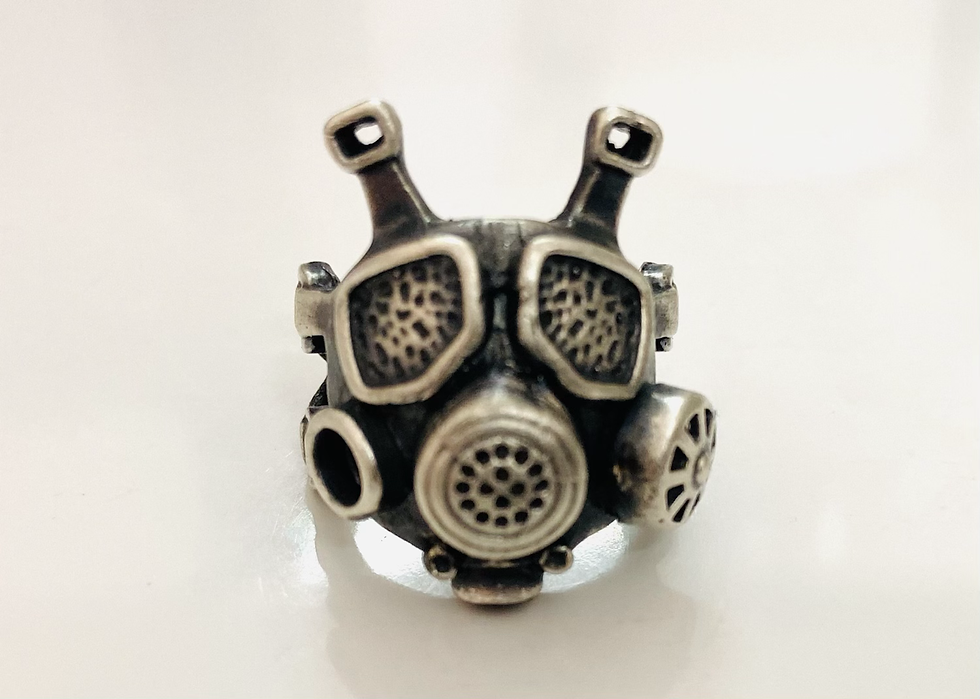 Thumbnail: U.S Armed Forces M40 Gas Mask Ring, 925 sterling siver ring