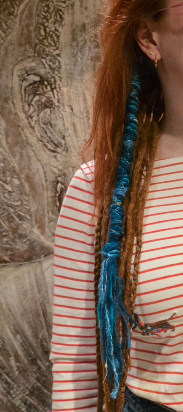 Thumbnail: Deluxe Hair Wrap - Mixed Fibres: Purple