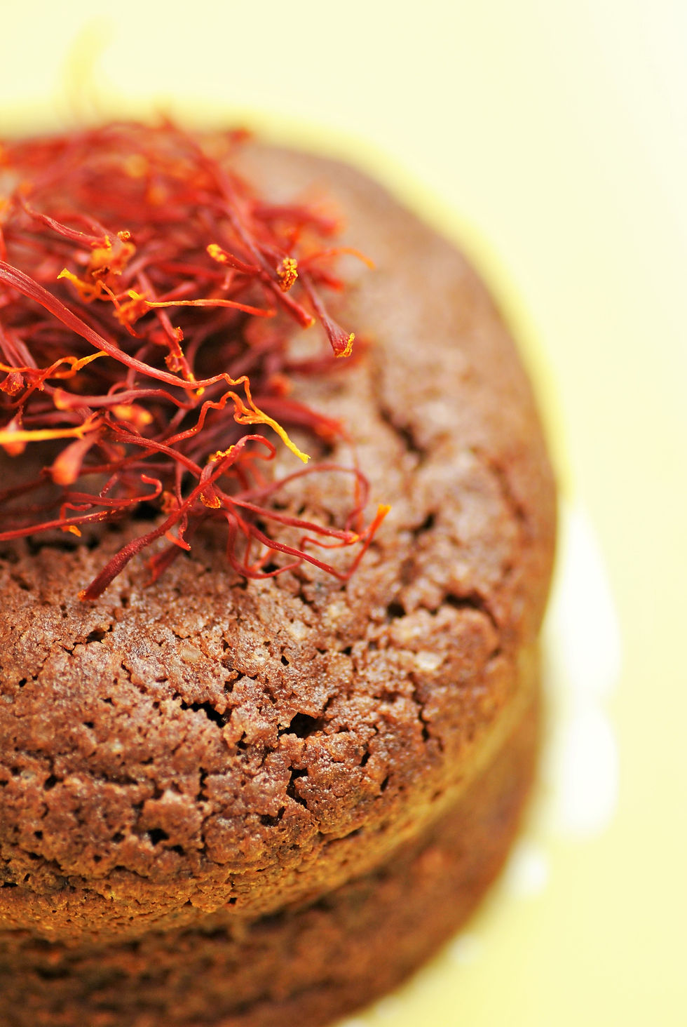 Fondant au chocolat & Crème safran