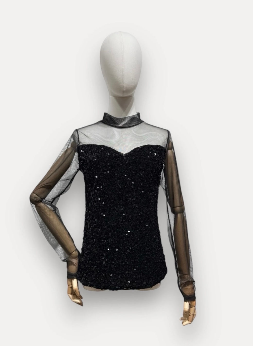 Haut de soirée noir “Jasmine”