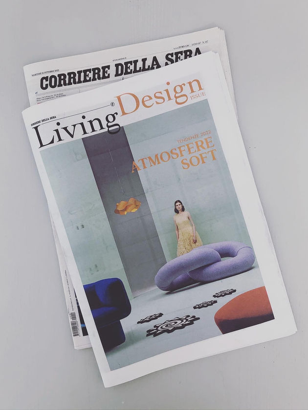 Equilibrium collection by Gonzalo Bascuñan featured in the November issue of Living Corriere della Sera