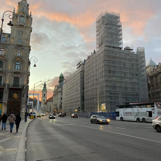 Budapest - Main street in January - Celebrating the New Year's