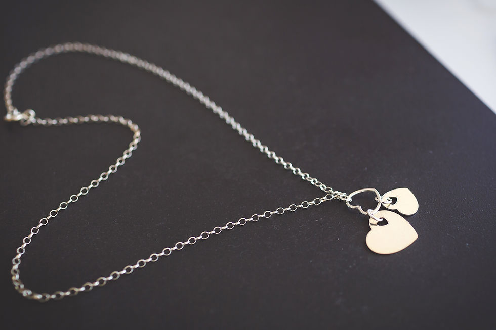 Thumbnail: The Slanted Double Heart Necklace