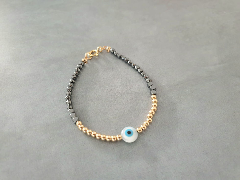 Thumbnail: Gold and Black with Eye pendant