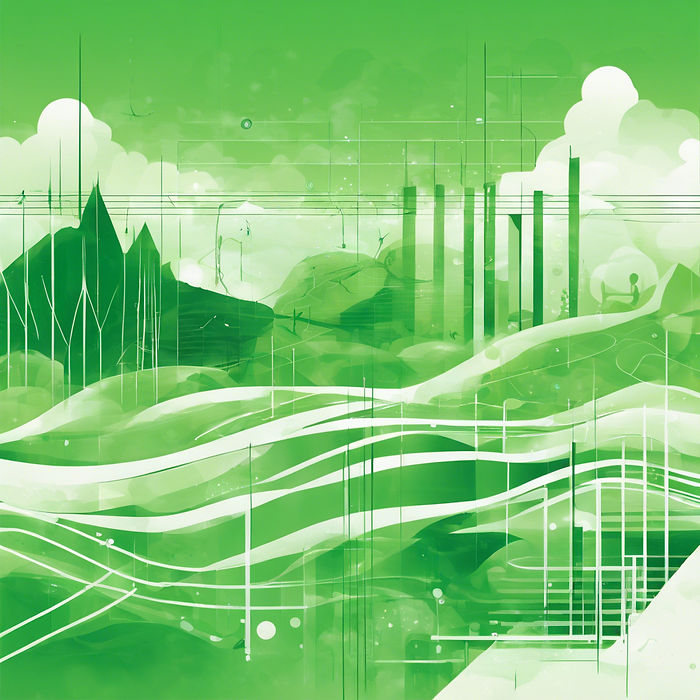 an image mixing data and environmental illustration, mostly green and simple lines.jpg