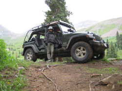 A Woman and Her Jeep