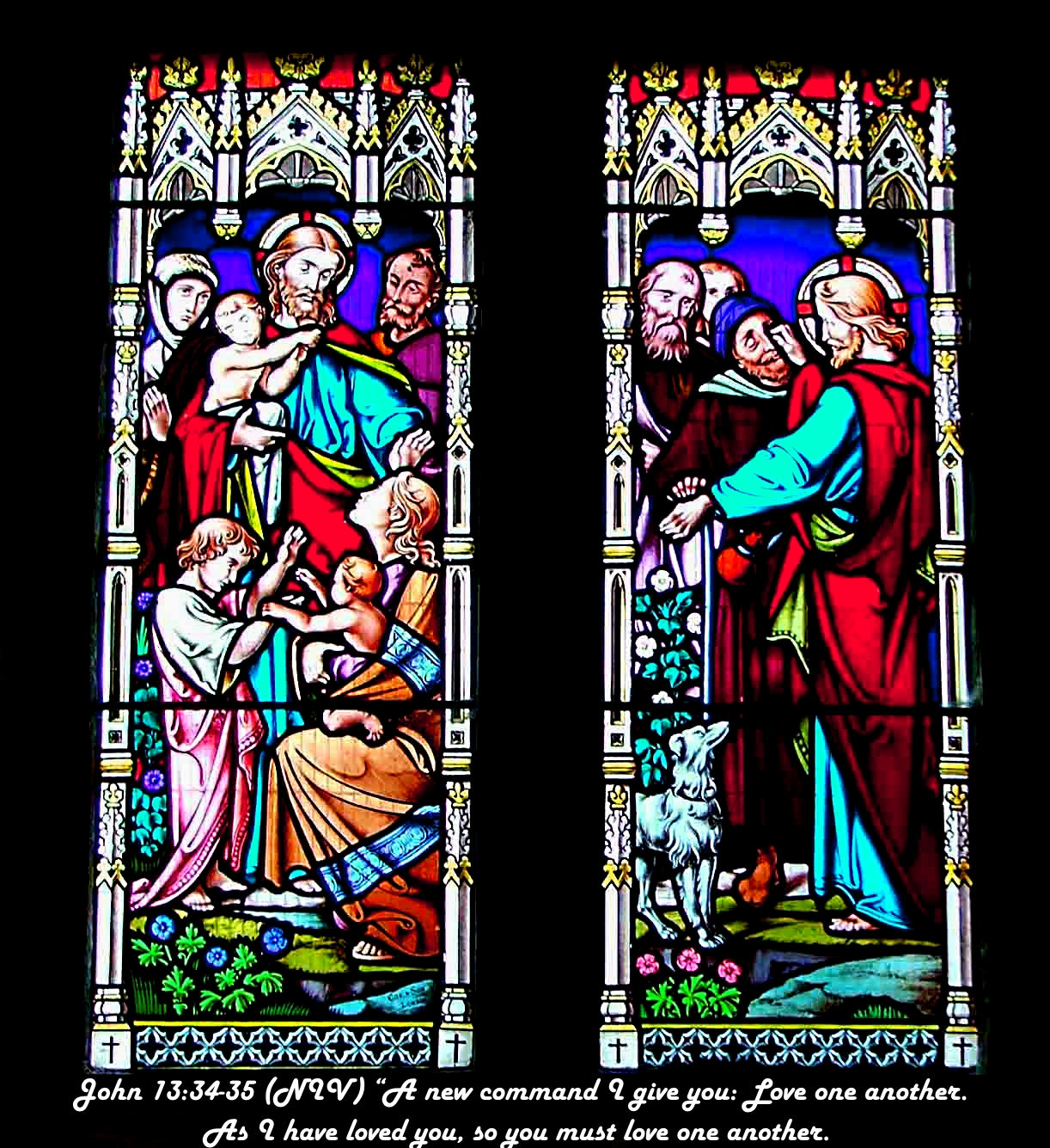 Poster Stained glass at St Cuthberts Great Salkeld