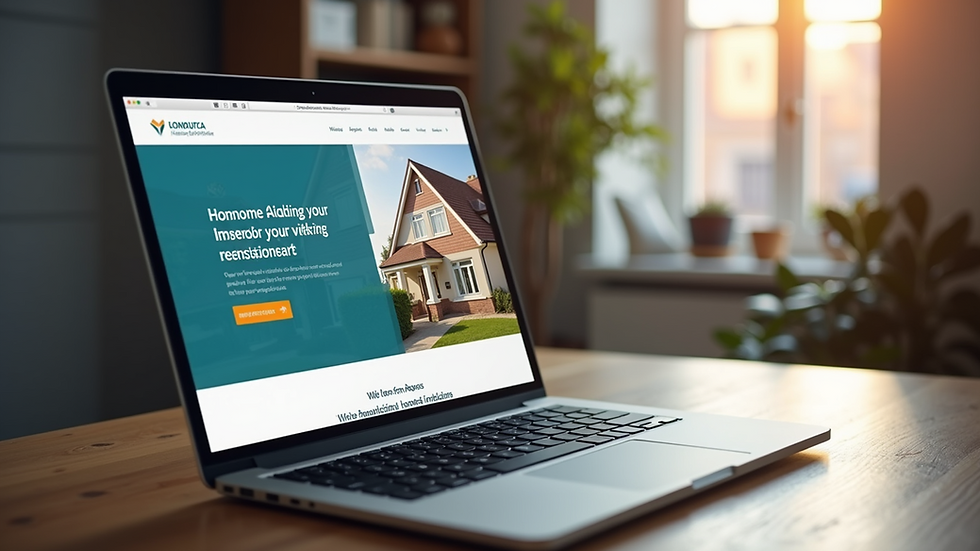 Close-up view of a laptop screen showing a homebuying assistance website