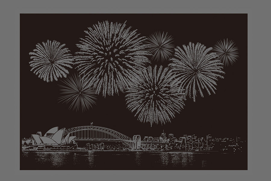 Thumbnail: Scratch Postcard - Fireworks