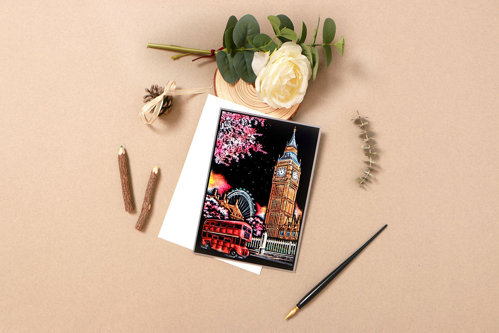 Thumbnail: Scratch Cherry Blossom Postcard 1 Pc