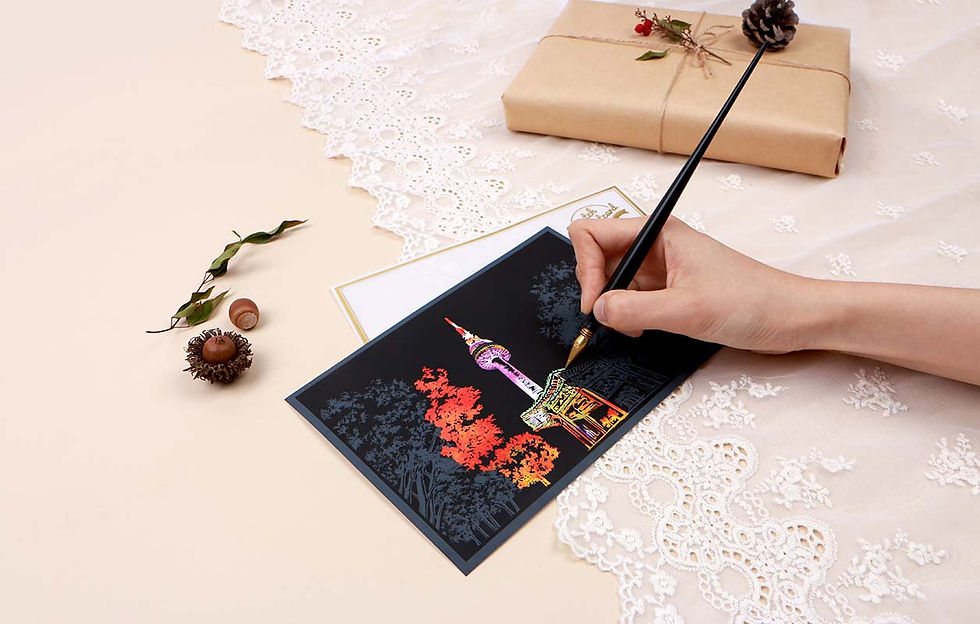 Thumbnail: Scratch N-Seoul-Tower Postcard 1 Pc