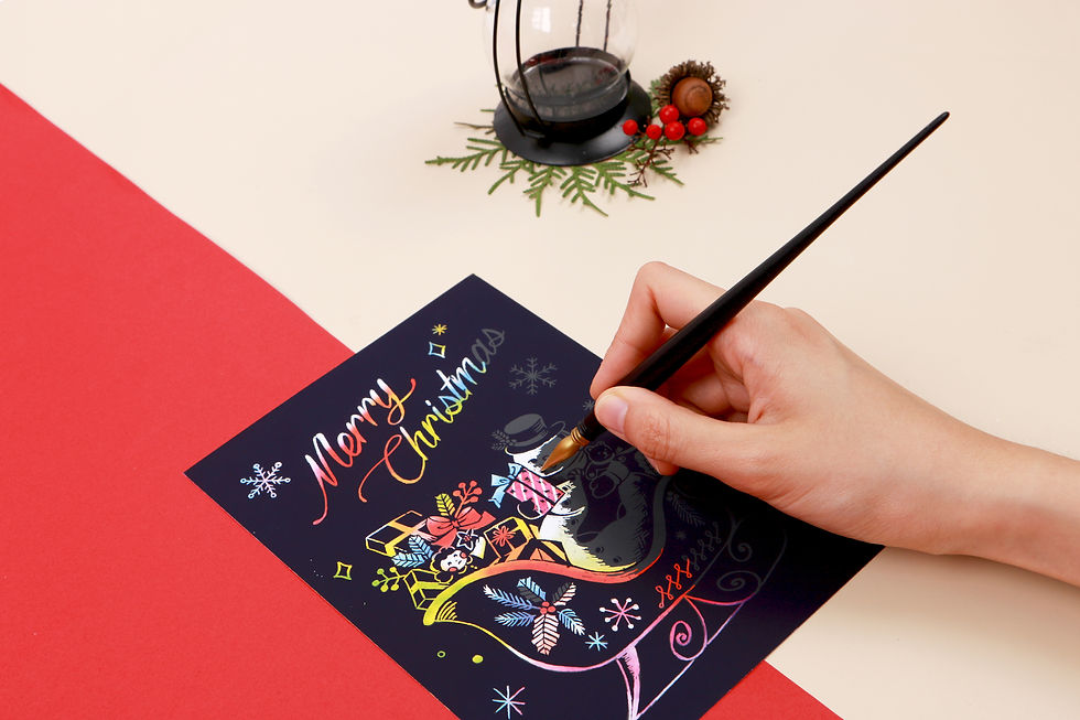 Thumbnail: Scratch Christmas Postcard - 1Pc Set