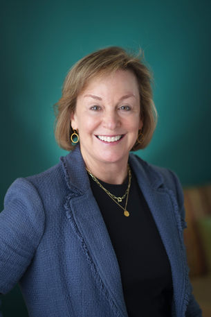 Woman in blue jacket