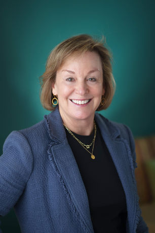 Woman in blue jacket